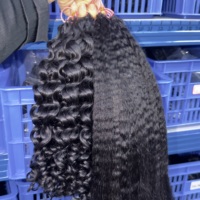 Итальянские кудрявые волосы Factory Curly Miracle Knot для плетения крючком, глубокая волна, предварительно связанные пучки для бохо-причесок, производство