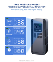 NEWO LP6 Ventes Directes d'Usine Compresseur d'Air Portable Rechargeable Foval, Gonfleur de Pneus Numérique 12 V pour Pneu