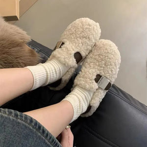 XINZI RAIN Low MOQ, venta al por mayor, Zapatillas de piel para mujer, elegantes, cómodas, cálidas, de piel sintética, <span class=keywords><strong>mocasines</strong></span> planos sin cordones para mujer - Product Image 4