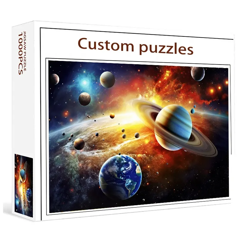 Puzzle Factory Customized Popular Irregular Shape Jigsaw Custom 5000/1000 Special Space Universe Puzzle