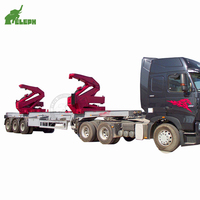 20ft 40ft Container-Seitenlader Container-Sattelauflieger mit 37-Tonnen-Hebekran