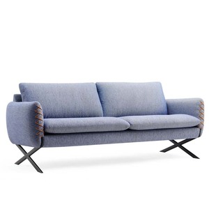 Confortable doux de style country américain meubles de bureau <span class=keywords><strong>2</strong></span> places <span class=keywords><strong>chesterfield</strong></span> en cuir marron canapé vente - Product Image 4