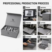 Boîtes en papier rigides, boîte cadeau pliable magnétique, emballage de luxe, logo personnalisé, fermeture pour emballage de parfum, montre, bijoux