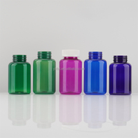 Bouteilles de pilules en PET de couleur personnalisée, contenants en plastique vides de 100 cc et 120 cc pour capsules, comprimés, vitamines, emballage de marque privée