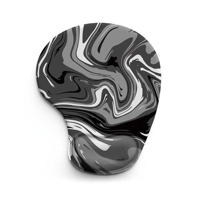 Artistic Twisted Lines Wrist Rest Mouse Pad Gel Filled Support Ergonomics Game Small Mouse Mat with Smooth Surface Non-Slip Base