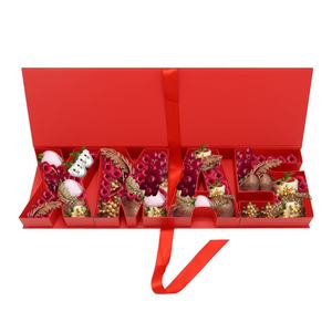 Caja de Regalo Navideña 2024, Vacía, con Diseño Floral, para Dulces o Charcutería, de Cartón, con Forma de Letra, Rellenable - Product Image 2