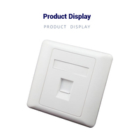 Precio competitivo, salida de pared RJ45 Data UK con Cat 6 Keystone 1 2 puertos 86*86mm tipo placa frontal de red
