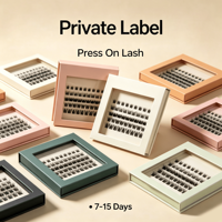 ZM LASHEE Extensions de cils DIY en segments, sans colle, auto-adhésives, à presser, en grappe, marque privée