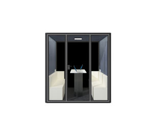 Cápsula para dormir de diseño moderno Sleepbox con masajeador, código QR de música y cancelación de voz para hoteles - Product Image 5