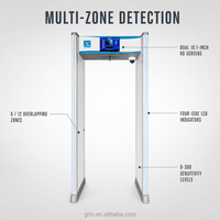 Détecteur de métaux à double écran GUORESOUN durable de 10,1 pouces, 6/12 zones, sensibilité réglable de 0 à 300, pour contrôle d'accès