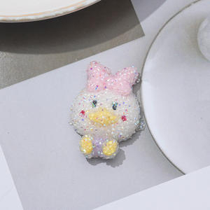 Accessoires de bijoux semi-finis : Élastique à cheveux pour fille avec patch animal de <span class=keywords><strong>dessin</strong></span> <span class=keywords><strong>animé</strong></span> en 3D, accessoires de bricolage - Product Image 2