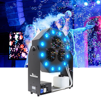 Machine à bulles RGB directe usine, personnalisable OEM, avec LED et télécommande DMX, équipement de scène pour mariages et fêtes