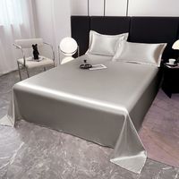Ensemble de literie quatre pièces en soie glacée lavable, personnalisable, nouveau, moderne et minimaliste, couleur unie, vente en gros directe usine
