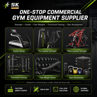 SK Commercial Ensemble Complet d'Appareils de Musculation pour Pectoraux, Dorsaux Hauts et Bas (Extension), Équipement de Salle de Sport