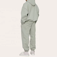 Ensemble Homme Sweat à Capuche Court et Pantalon de Jogging, Pull Épais Coupe Ample Oversize Sans Poche