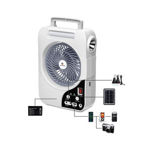 Hot Popular 6v 4.5AH Lead-acid Battery Portable Solar Rechargeable <strong>Fan</strong> with LED Light for Camping and Emergency - Product Image 5
