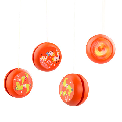 CuBaby cartoon yo-yo toy wooden animal yo-yo small gift pocket money toy