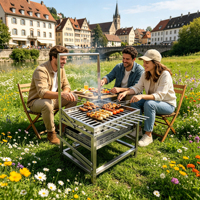 Plaque de cuisson BlazeFor, Grille de rôtissage, Panier de cuisson, Grilles de barbecue rotatives, Grille à charbon de bois, Grilles commerciales