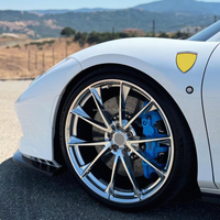 Velg Roda Tempa Abu-abu Brushed P204 Gunmetal untuk Ferrari F8 Sf90 488 296 Gtb Gtc4 Lusso 458 untuk Benz Amg E63s
