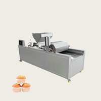 Chaîne de production entièrement automatique de mini-cupcakes, mélangeur de pâte et four de cuisson - Acier inoxydable 304, haute performance pour boulangerie, pour gâteaux aux œufs et au maïs, Nouveau