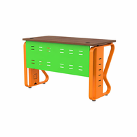 Table d'ordinateur moderne en acier pour laboratoire informatique scolaire, salle informatique de classe primaire - Mobilier scolaire durable et réglable en hauteur