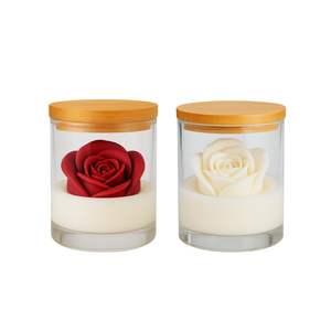 Nến thơm hình hoa hồng, hoàn hảo cho bữa tối lãng mạn dưới ánh nến ngày Valentine, nến sáp đậu nành không khói. - Product Image 2