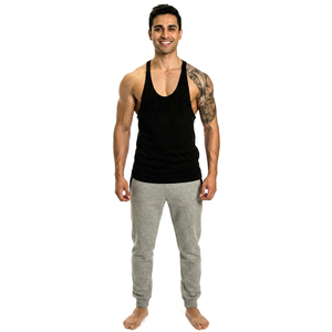 Débardeur décontracté pour homme 100% coton, tricoté épais, à épaules larges, respirant, sans manches, pour le sport, le gym, T-shirt 3D - Product Image 1