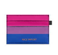 Bear Rainbow Super Slim Doppelseitig bedruckter Kartenhalter, tragbarer Kreditkartenhalter aus PU-Leder für Männer und Frauen