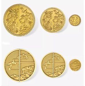 Poignées de porte et de <span class=keywords><strong>tiroir</strong></span> en laiton massif, motif Nuages Auspicieux, forme semi-circulaire, pour meubles de villa et appartement, lot de deux - Product Image 3