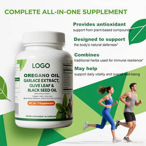 Private Label Packaging Oregano Oil 60 Soft Capsules Digestion Support <strong>Wild</strong> Oregano Oil Health Care Products Health Supplements - Product Image 5