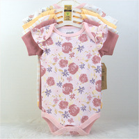 Lot de 5 Combinaisons à Manches Courtes pour Bébé, en Coton Doux, Combinaison d'été pour Nouveau-né, Garçons et Filles