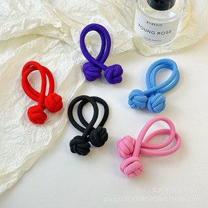 Couleur pure épais Durable chinois noeud <span class=keywords><strong>cheveux</strong></span> corde filles tressé bandeau pour haute queue de cheval doux <span class=keywords><strong>cheveux</strong></span> <span class=keywords><strong>anneau</strong></span> pour les enfants de Style de fête - Product Image 3