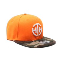 Gorra de Béisbol Snapback de 6 Paneles con Visera Plana, Botón de Tela, Bordado 3D en Relieve, Sarga Personalizada, 216 Colores, para Venta al por Mayor OEM