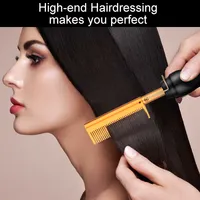 Elektrikli tarak saç düzleştirici fırça profesyonel presleme tarak taşınabilir seyahat sıcak tarak afrika amerikan için saç peruk