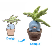 Jouet en peluche personnalisé OEM ODM en forme de lapin, jouet en peluche en forme de plante, cadeau d'anniversaire pour filles, rembourré en coton PP