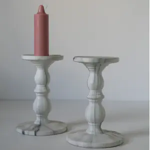 Custom Ins Style Scented Candle Holder Marble Ceramic Candle Cup Decoration Classical Candle Holder Wedding Decorative