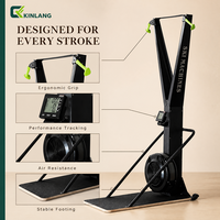 Machine à ski professionnelle en aluminium de qualité supérieure pour la vente en gros - Pliable, 1 à 10 niveaux de résistance et réglage de la vitesse pour la salle de sport et le fitness