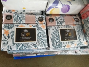 Nữ Hoàng Được Trang Bị Tấm Túi Sâu Nệm <span class=keywords><strong>Teal</strong></span> Hoa Trang Trại Tốt Nhất Sang Trọng Mát Mẻ Mềm Mại Trọng Lượng Nhẹ Sợi Nhỏ Bộ Đồ Giường Đặt - Product Image 6