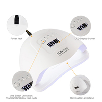 Lampe à ongles UV LED professionnelle 120W SUN X5 Plus - Séchoir à ongles haute puissance pour vernis gel - Capteur intelligent, affichage numérique, salon