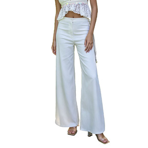 <span class=keywords><strong>Pantaloni</strong></span> Palazzo da Donna a Vita Alta <span class=keywords><strong>con</strong></span> Spacco Laterale, Gamba Larga, Chiusura <span class=keywords><strong>con</strong></span> Zip, Casual, da Ufficio, a Zampa, Lunghi - Product Image 6