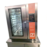 Four à vapeur combiné commercial à haute efficacité en acier inoxydable 304, 4 niveaux, commande tactile 7 pouces pour utilisation en boulangerie et en cuisine