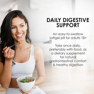 Complément alimentaire à base d'huile de menthe poivrée naturelle en gélules à libération enterique 50 mg pour le confort digestif 90 gélules certifiées GMP - Product Image 2