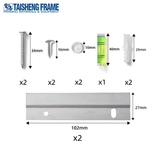 X0909 TS-K307 Heavy Duty Français Taquet Crochets En Fer Sécurisé Verrouillage Z Clip Cintre Kit pour Cadres Photo cadre photo cintre