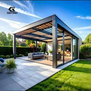 <span class=keywords><strong>Pergola</strong></span> <span class=keywords><strong>bioclimatique</strong></span> automatique à toit à lames imperméable 6m X 4m - Product Image 5