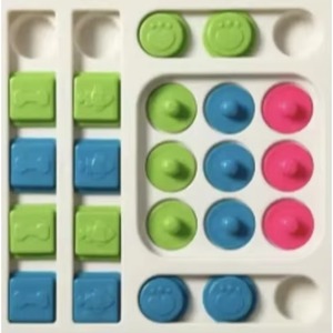 Bol pour chien en plastique PP bleu durable et écologique, jouet de puzzle IQ, style moderne, pour l'intérieur et l'extérieur, entraînement interactif, stimulation mentale - Product Image 3