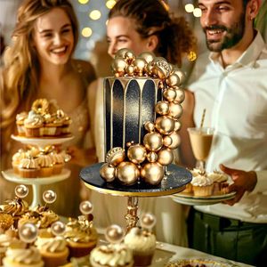 66 décorations de gâteau en forme de boule dorées, 4 tailles, pour la décoration de pâtisserie DIY, toppers pour cupcakes et anniversaires de mariage - Product Image 2