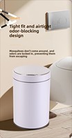 Poubelle intelligente automatique pour usage domestique avec batterie, en acier inoxydable, à capteur, grande taille, gain de place, utilisation intérieure