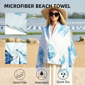 Bán buôn biển rùa in in kỹ thuật số bên bờ biển chăn mềm mại và thân thiện với da khăn bãi biển - Product Image 4