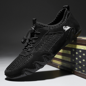 Chaussures <span class=keywords><strong>de</strong></span> sport décontractées pour hommes, chaussures pour hommes en maille <span class=keywords><strong>de</strong></span> cuir cousues <span class=keywords><strong>de</strong></span> grande taille - Product Image 4