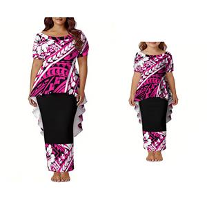 Gaun Ibu dan Anak Ukuran Besar Khusus Desain Ekor Swallow Gaun Prom Wanita Gaun Tonga Puletasi Gaun Anak Perempuan Set Dua Potong - Product Image 3